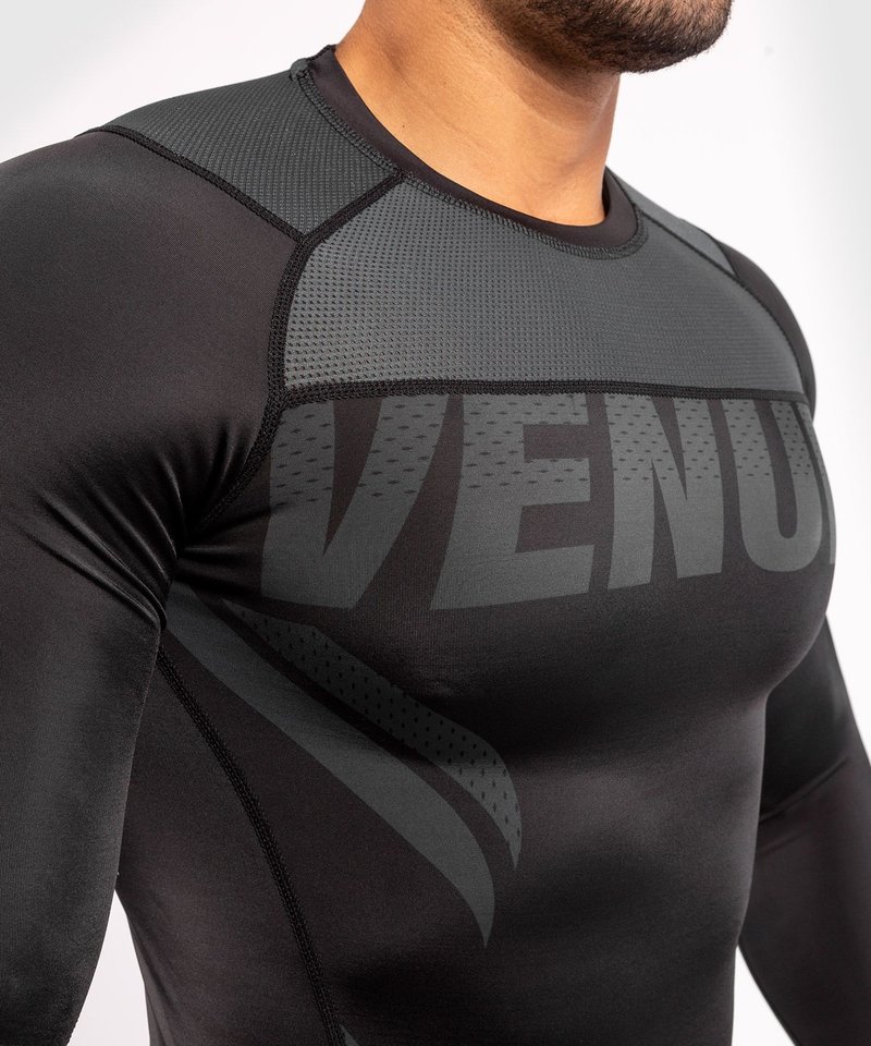 Venum Venum ONE FC Impact Rashguard L/A Schwarz Schwarz