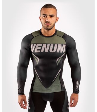 Venum Fightwear – Official Collection - Fightwear Shop Venum ONE FC Impact Rashguard L/A Schwarz Khaki