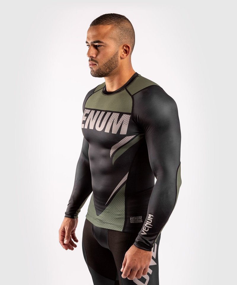 Venum Venum ONE FC Impact Rashguard L/A Schwarz Khaki