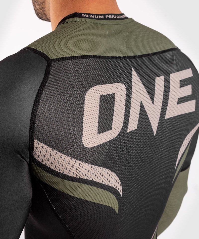 Venum Venum ONE FC Impact Rashguard L/A Schwarz Khaki