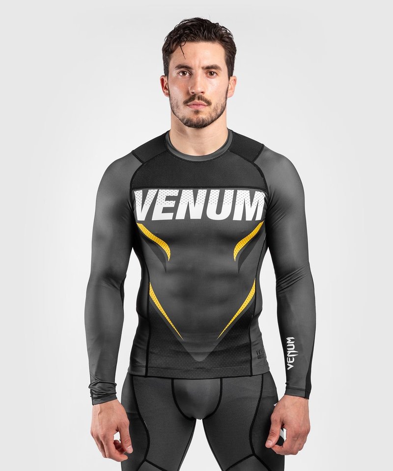 Venum Venum ONE FC Impact Rashguard Long Sleeves Grey Yellow