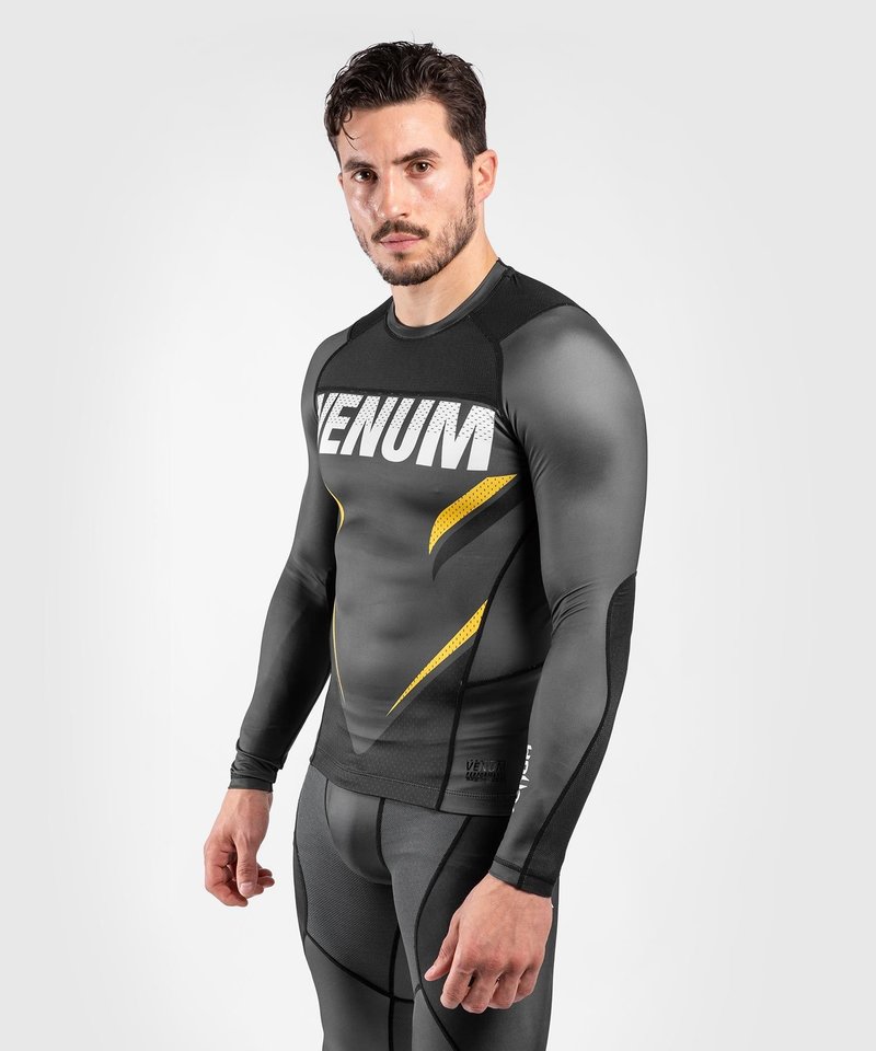 Venum Venum ONE FC Impact Rashguard L/A Grau Gelb