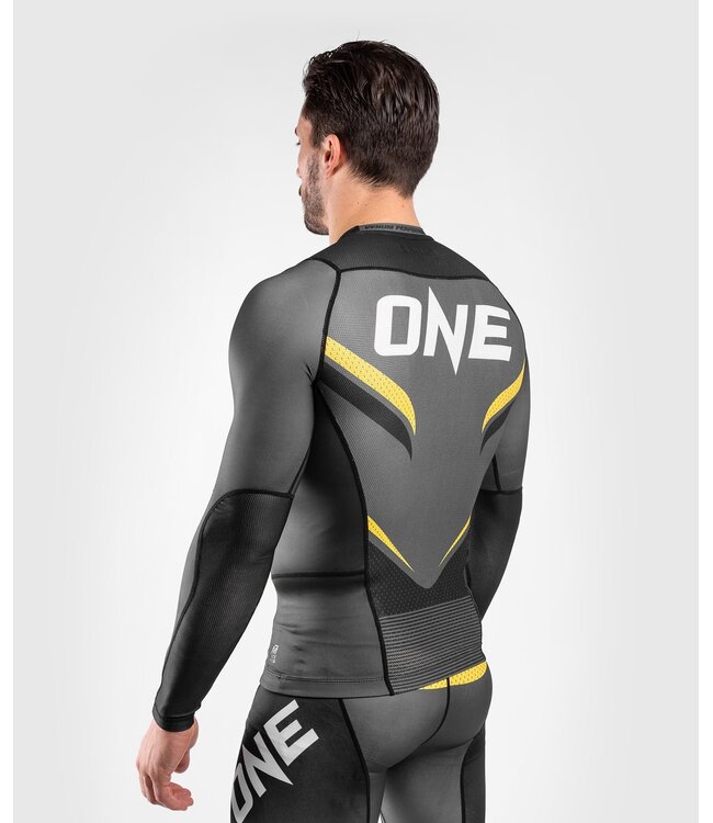 Venum ONE FC Impact Rashguard L/A Grau Gelb