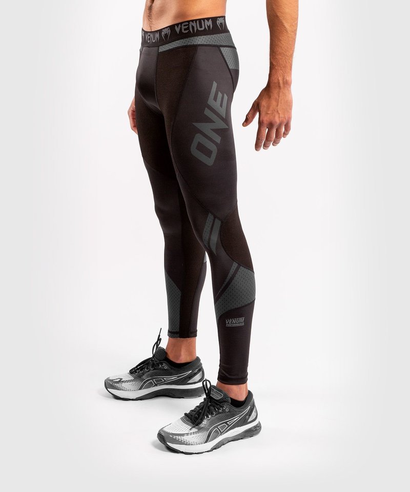 Venum Venum ONE FC Kompression Tights Legging Schwarz Schwarz