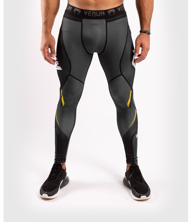 Venum Venum ONE FC Kompression Tights Legging Grau Gelb