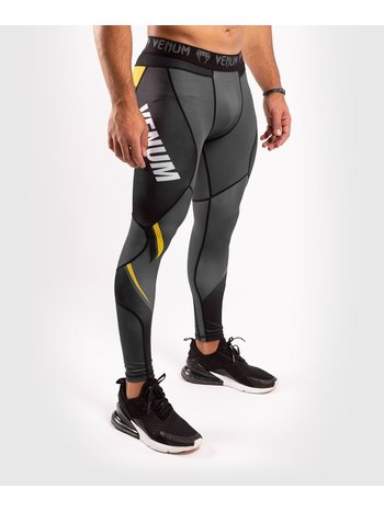 Venum Venum ONE FC Kompression Tights Legging Grau Gelb