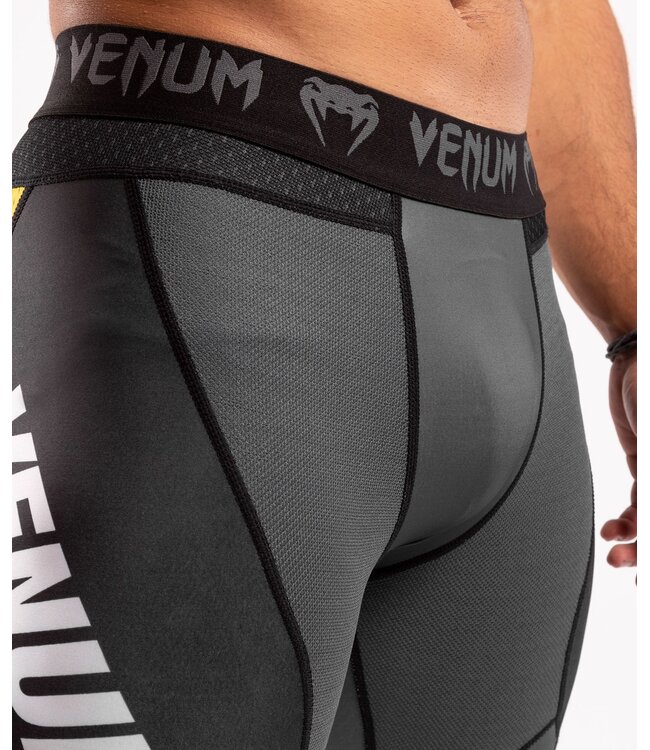 Venum Venum ONE FC Kompression Tights Legging Grau Gelb