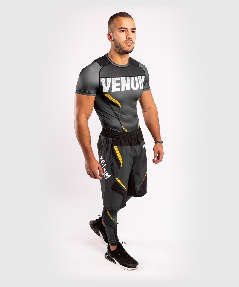 Venum Venum ONE FC Impact Compression Tights Legging Grey Yellow