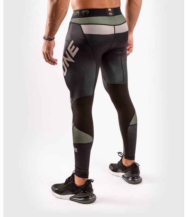 Venum ONE FC Impact Compression Tights Legging Kaki Zwart