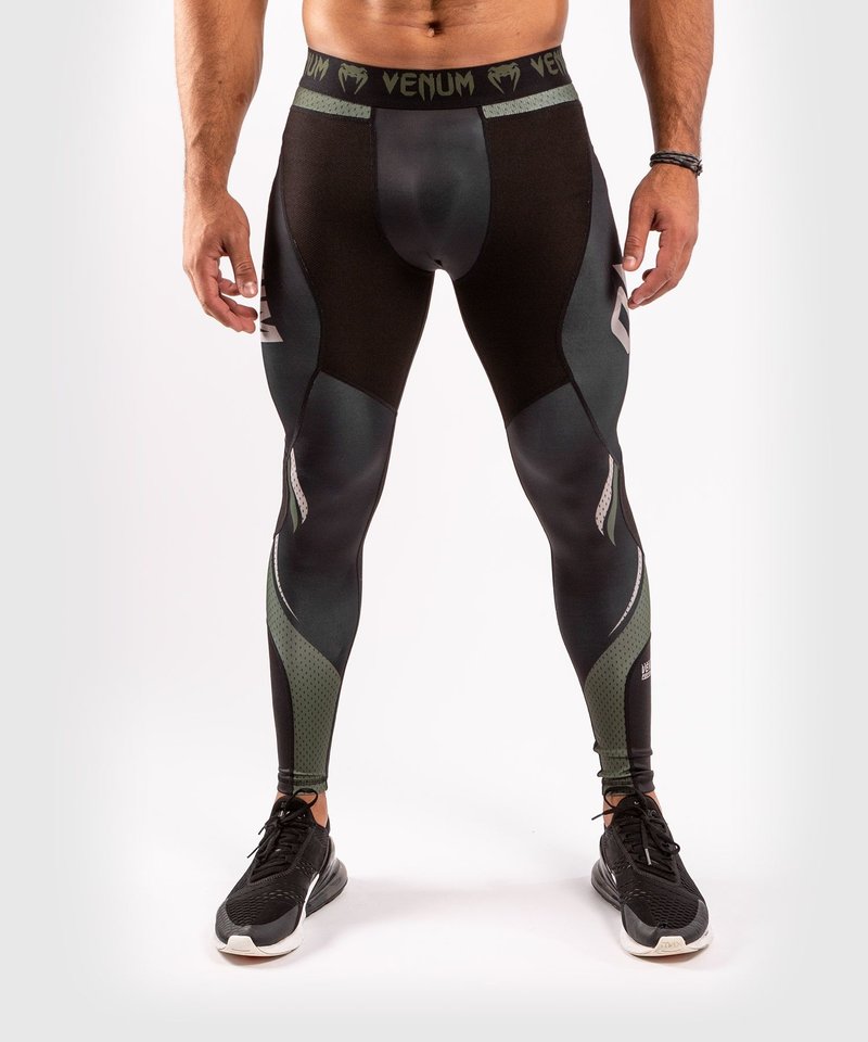 Venum Venum ONE FC Impact Compression Tights Legging Kaki Zwart