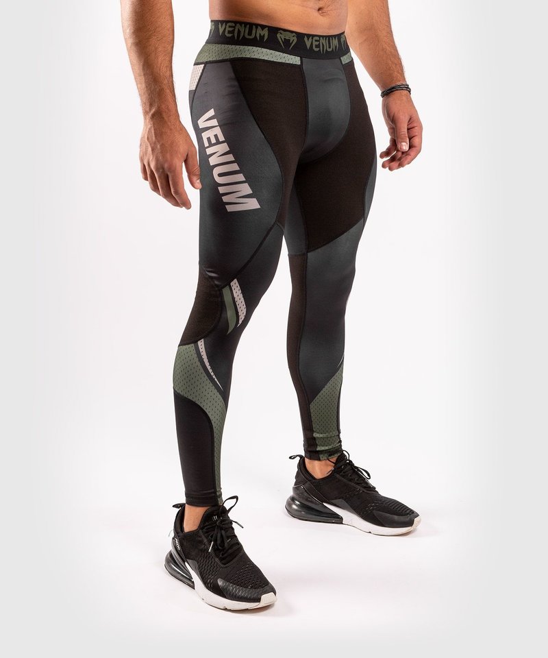 Venum Venum ONE FC Impact Compression Tights Legging Kaki Zwart