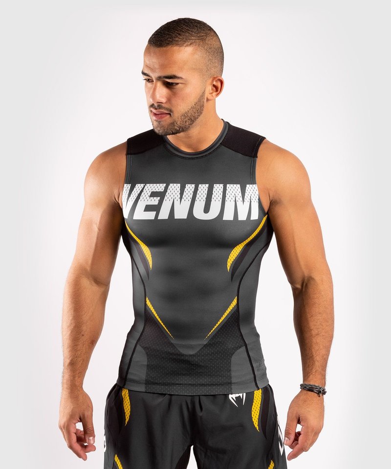 Venum Venum ONE FC Impact Ärmelloser Rashguard Grau Gelb