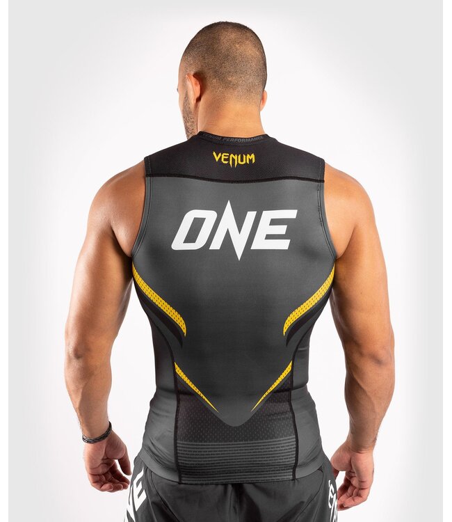 Venum Venum ONE FC Impact Mouwloze Rash Guard Grijs Geel