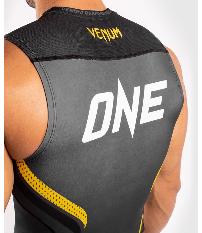Venum ONE FC Impact Sleeveless Rashguard Grey Yellow