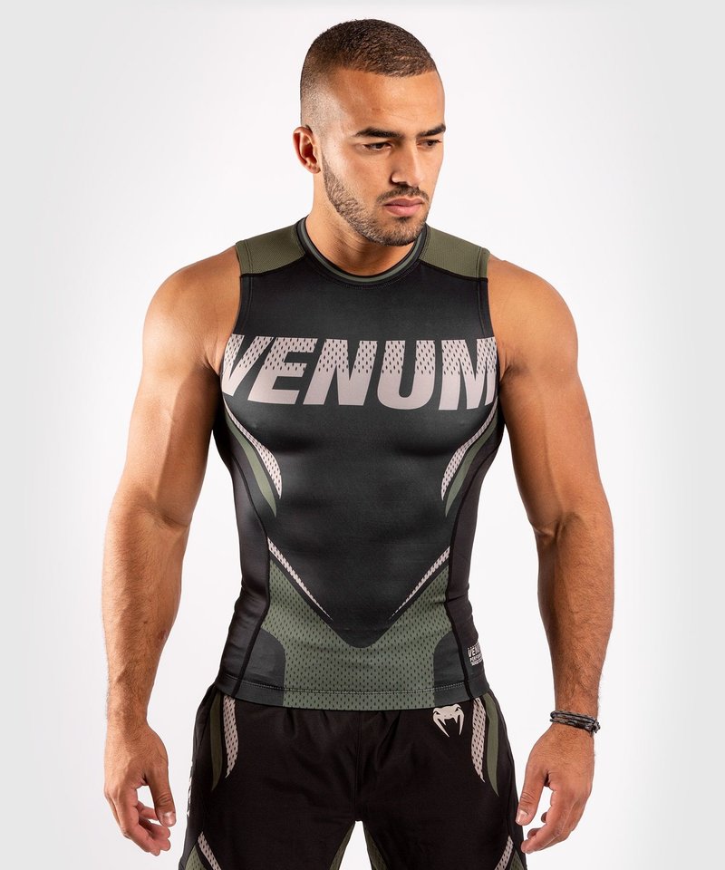 Venum Venum ONE FC Impact Sleeveless Rash Guard Zwart Kaki