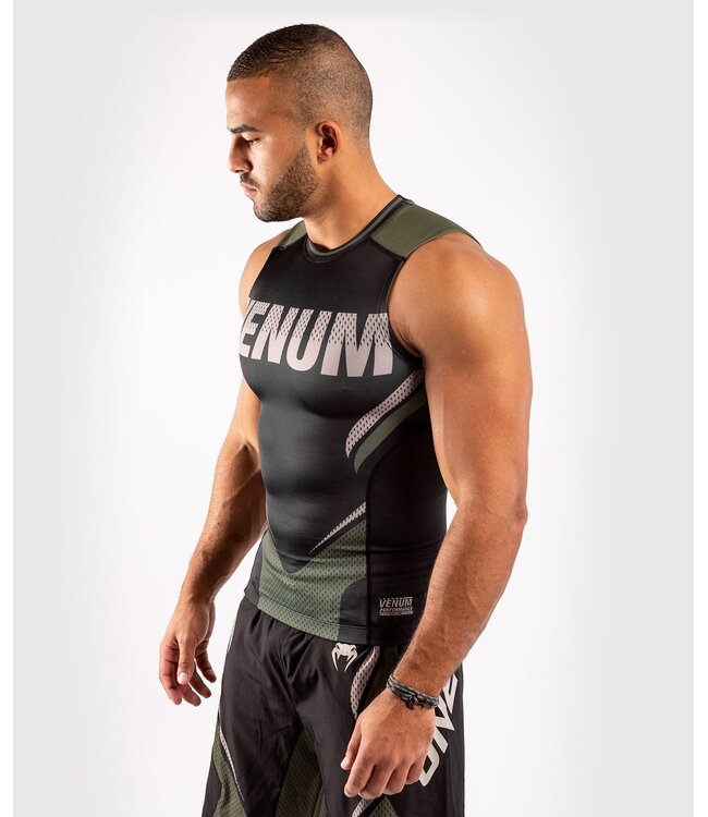 Venum ONE FC Impact Ärmelloser Rashguard Schwarz Khaki