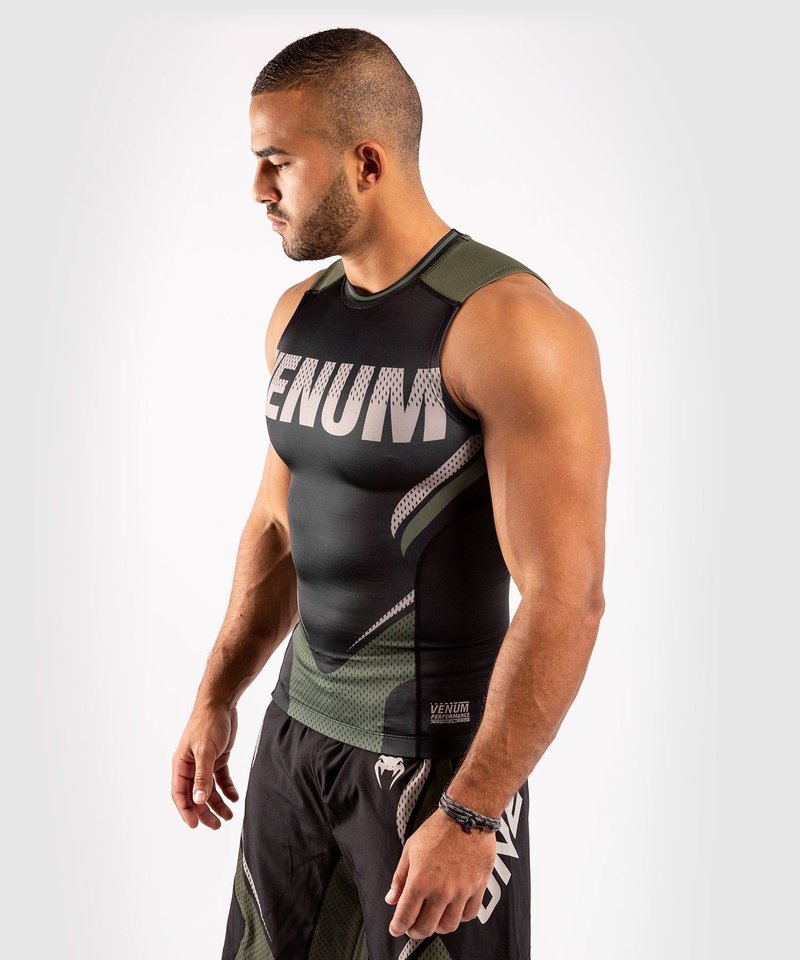 Venum Venum ONE FC Impact Ärmelloser Rashguard Schwarz Khaki