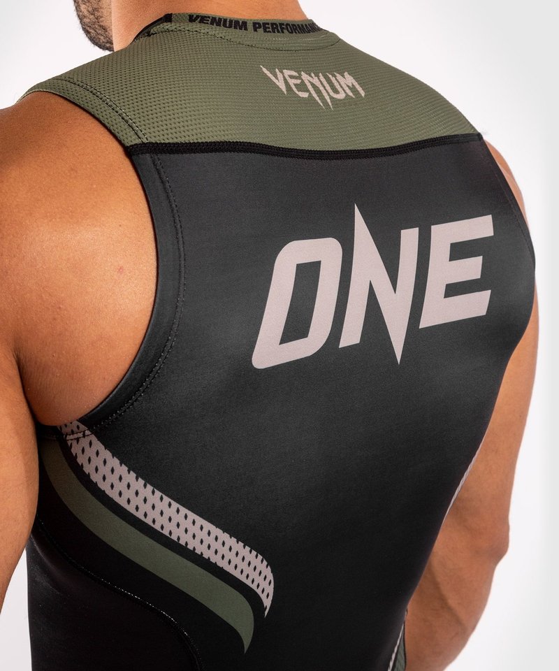 Venum Venum ONE FC Impact Ärmelloser Rashguard Schwarz Khaki