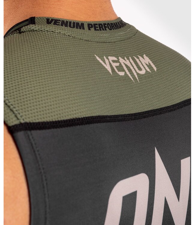 Venum ONE FC Impact Sleeveless Rashguard Black Khaki