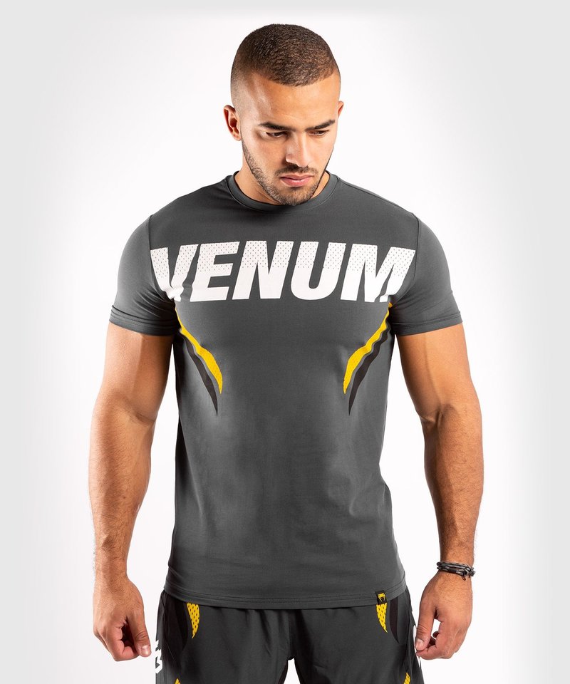 Venum Venum ONE FC Impact T Shirt Grey Yellow Venum Europe