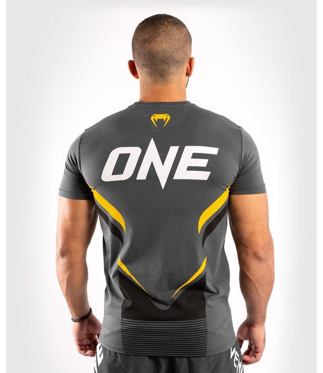 Venum ONE FC Impact T Shirt Grey Yellow