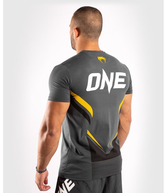 Venum ONE FC Impact T Shirt Grey Yellow