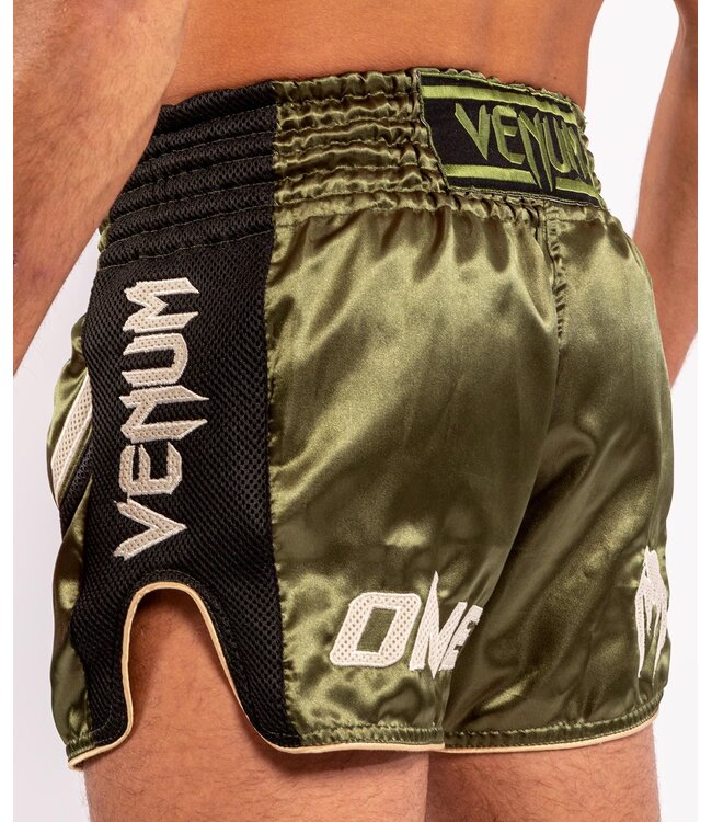 Venum ONE FC Impact Muay Thai Shorts Khaki Black
