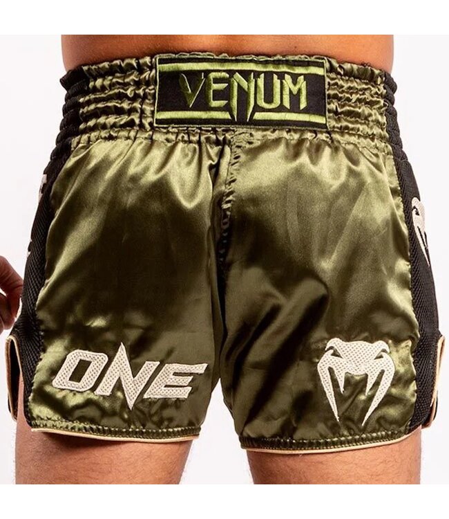 Venum ONE FC Impact Muay Thai Shorts Khaki Schwarz