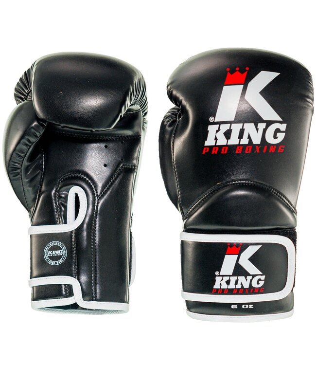 King Pro Boxing Kinder KPB/BG 1 Boxhandschuhe Schwarz Weis Rot