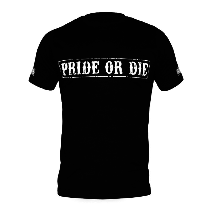 Pride or Die PRiDEorDiE FIGHT CLUB T Shirt Zwart