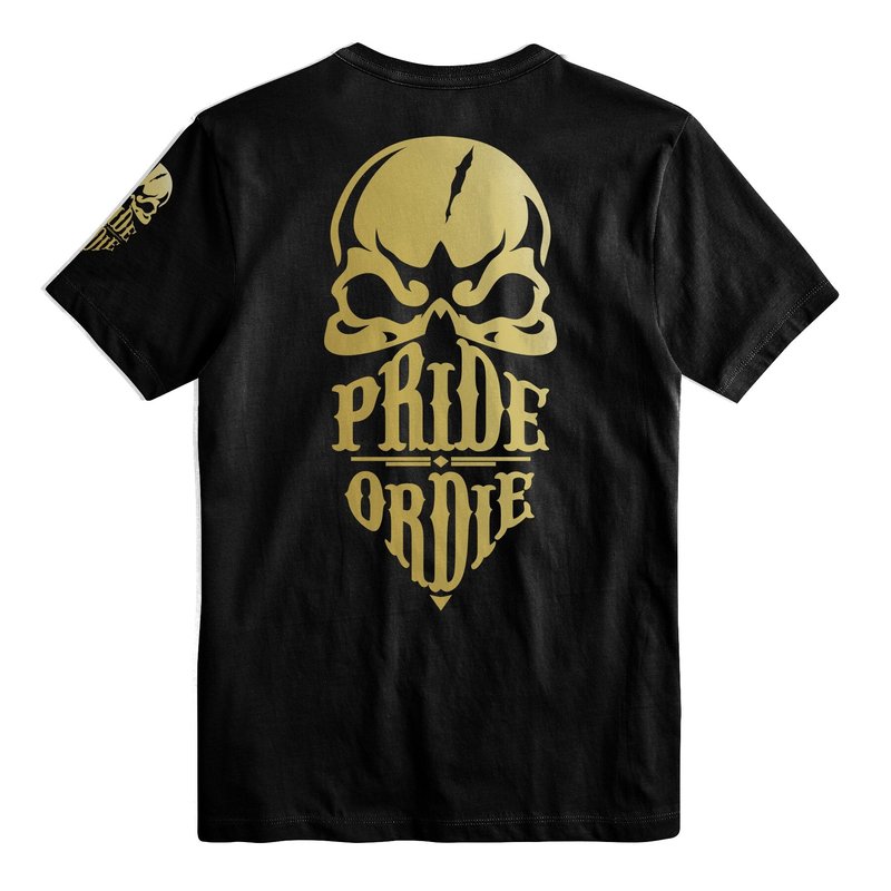 Pride or Die Pride or Die T Shirt "Reckless" Black Gold