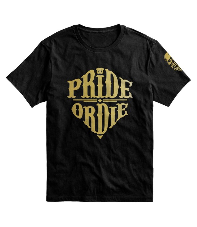 PRiDEorDiE T-Shirt Reckless Schwarz Gold