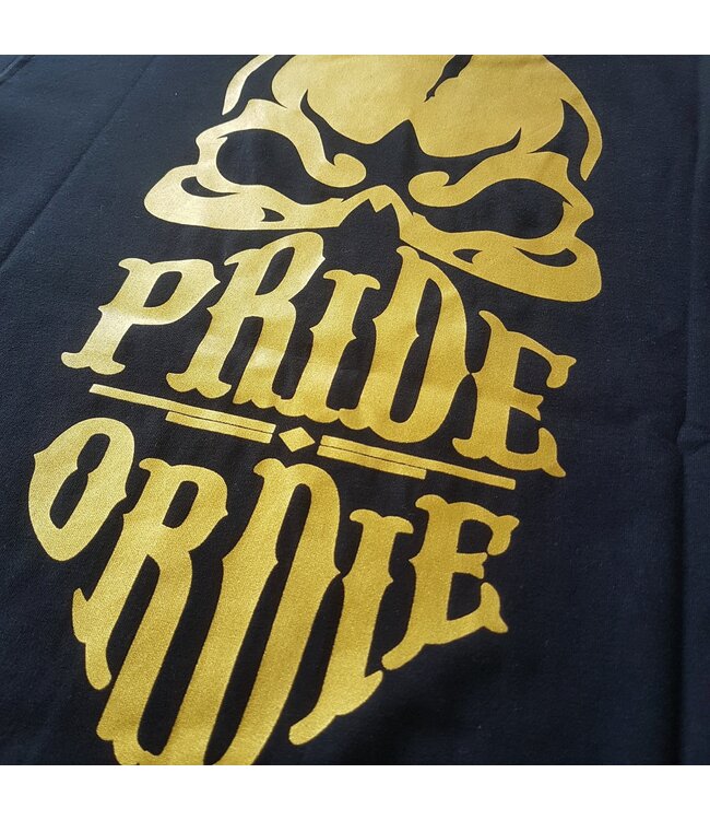 Pride or Die T Shirt "Reckless" Black Gold