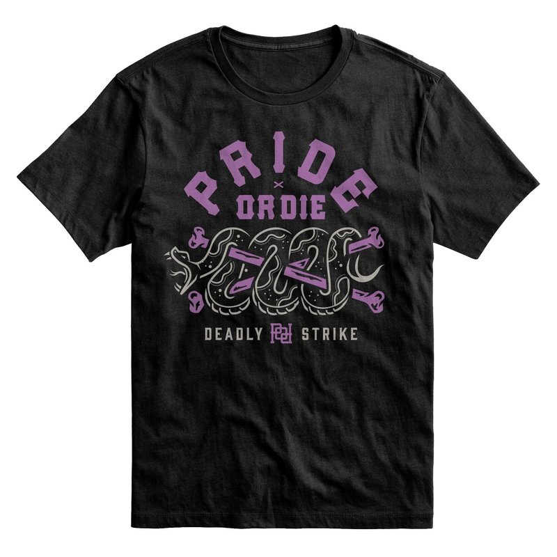Pride or Die Pride or Die T Shirt "Deadly Strike" Black