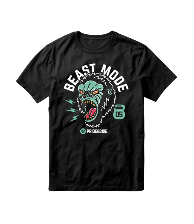 Pride or Die T Shirt "Beast Mode" Black
