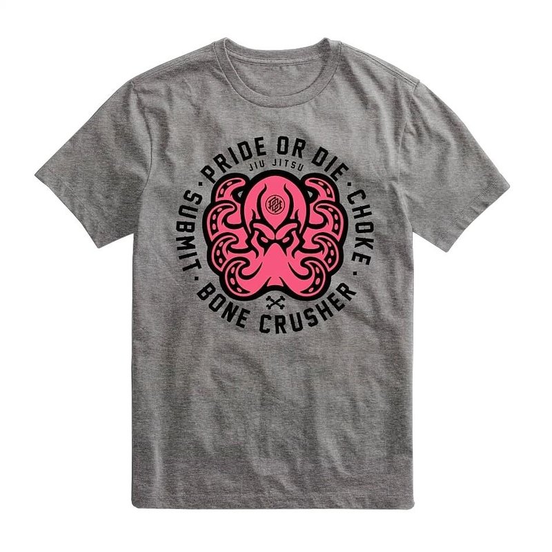 Pride or Die Pride or Die T Shirt "Bone Crusher" Grey