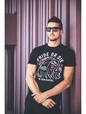 Pride or Die Pride or Die T Shirt Grim Beaterz Black