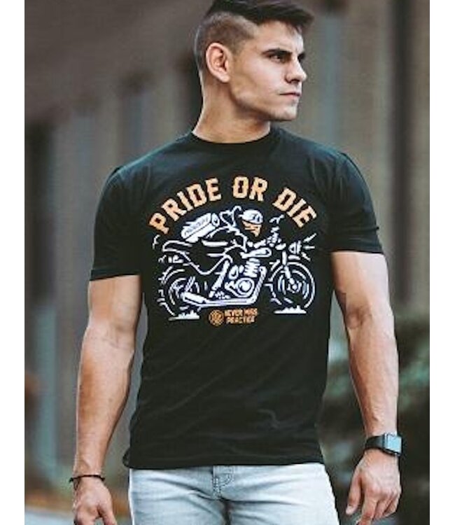 PRiDEorDiE T-Shirt "Never Miss a Training" Schwarz