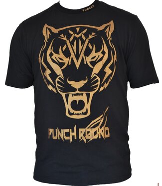 PunchR™  Punch Round Tiger Razor Shirt Schwarz Gold