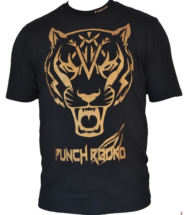 PunchR™  Punch Round Tiger Razor Shirt Schwarz Gold