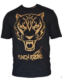 PunchR™  Punch Round Tiger Razor Shirt Kids Zwart Goud