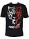 PunchR™  Punch Round Tiger Razor Shirt Black White Red