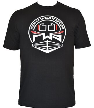 Fightwear Shop Fightwear Shop Ring Logo T-Shirt Kinder Schwarz Weiß Rot