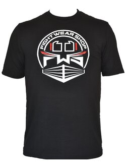 Fightwear Shop Fightwear Shop Ring Logo T Shirt Zwart Wit Rood