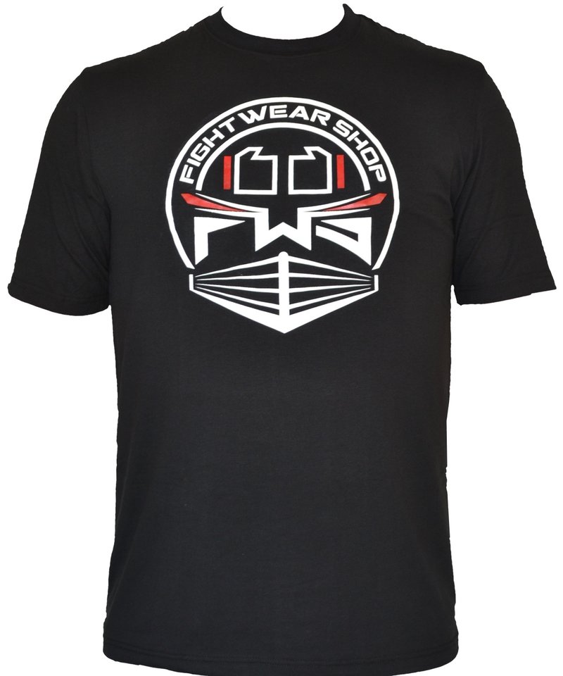 Fightwear Shop Fightwear Shop Ring Logo T-Shirt Kinder Schwarz Weiß Rot