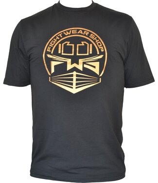 Fightwear Shop Fightwear Shop Ring Logo T-Shirt Kinder Schwarz Gold