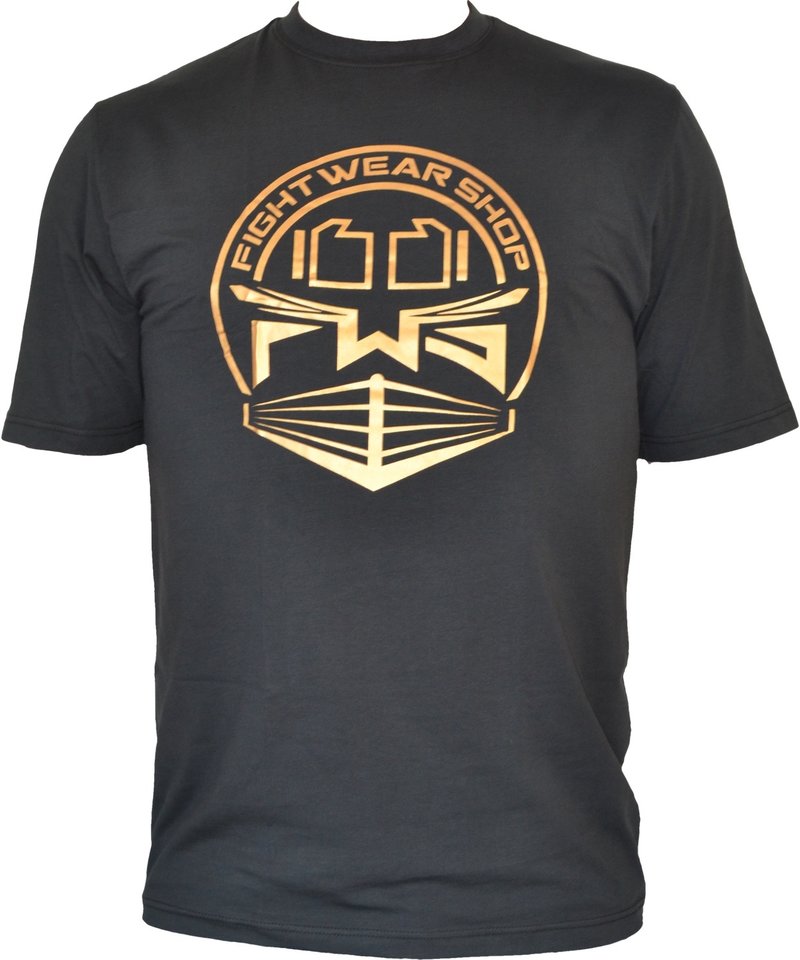 Fightwear Shop Fightwear Shop Ring Logo T Shirt Kids Zwart Goud