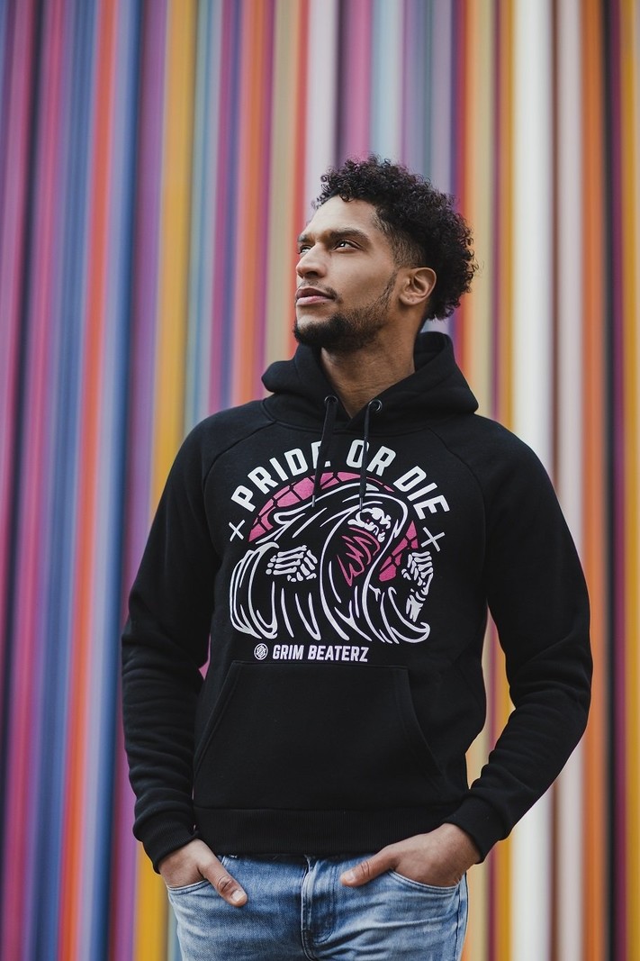 Pride or Die Pride or Die Hoody Sweater Grim Beaterz Black