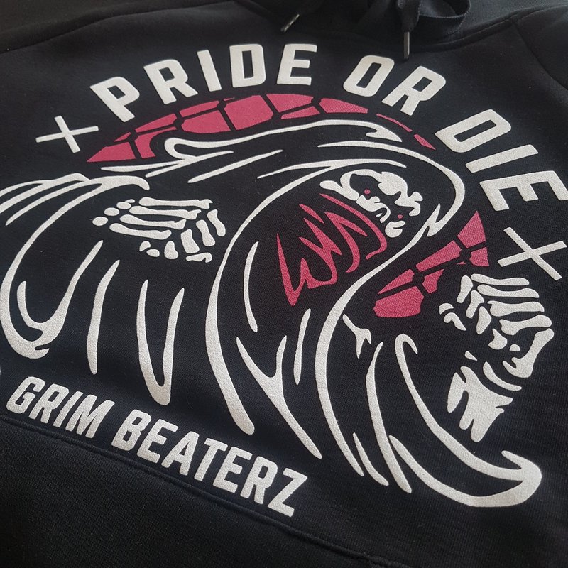 Pride or Die Pride or Die Hoody Sweater Grim Beaterz Zwart