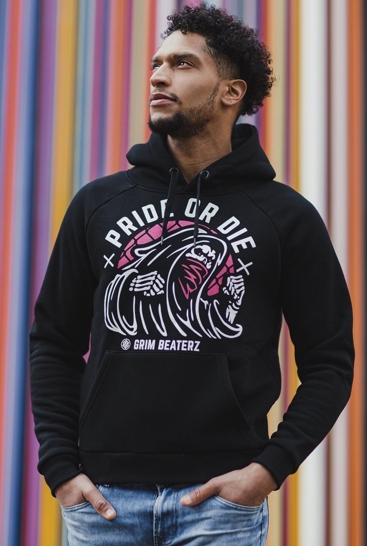 Pride or Die Pride or Die Hoody Sweater Grim Beaterz Black